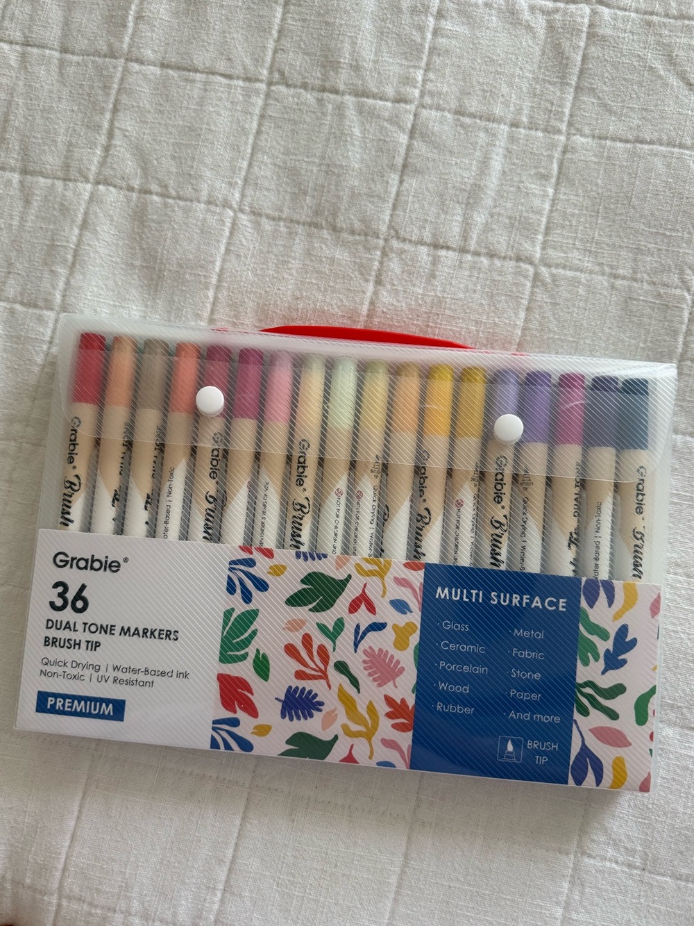 Grabie 36 Dual Tone Brush Tip Markers - Multicolor